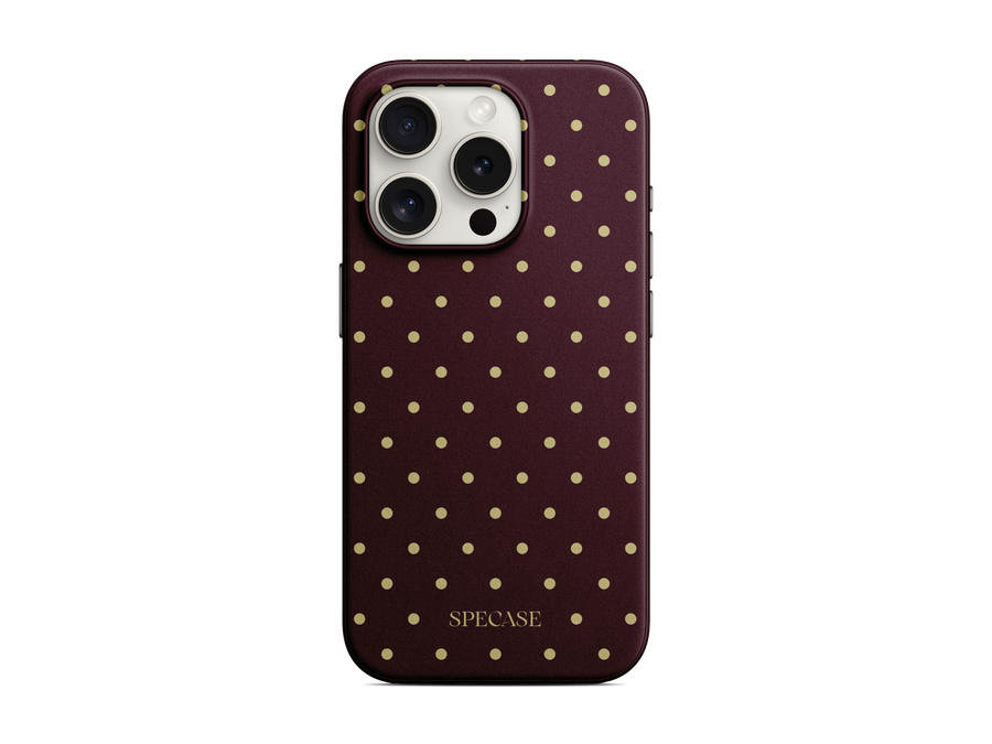 Benekli - Bordo Telefon Kılıfı (K104)