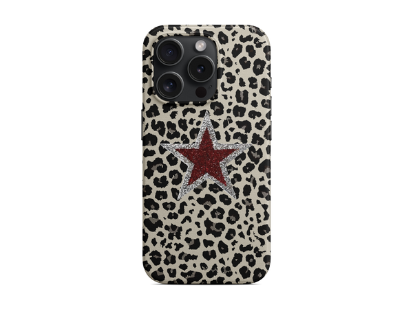 Yıldızlı Leopar Telefon Kılıfı (K129)