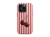 Çizgili - Kiraz Telefon Kılıfı (K162)