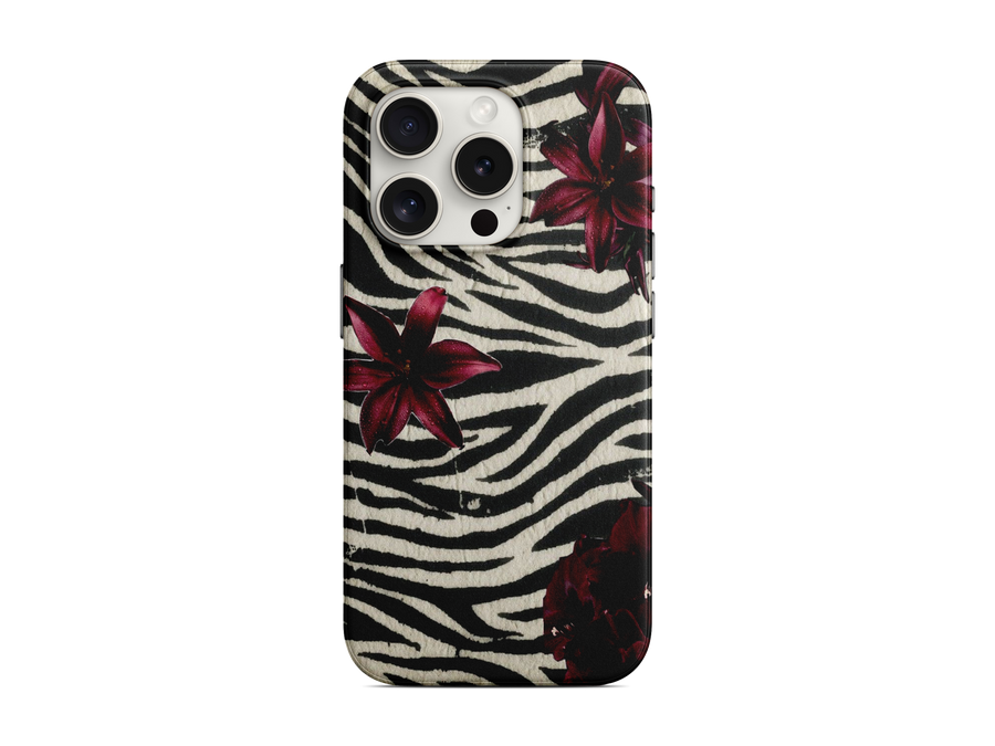 Çiçekli Zebra Telefon Kılıfı (K179)